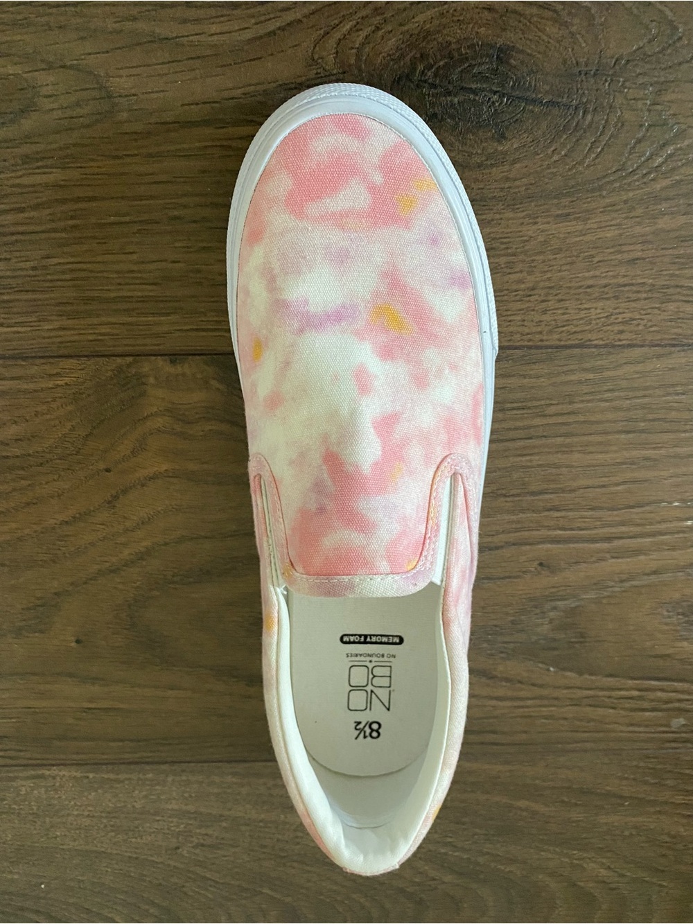 NWOT No Boundaries Slip-On Sneakers - Pink Tie-Dye - Picture 3 of 11